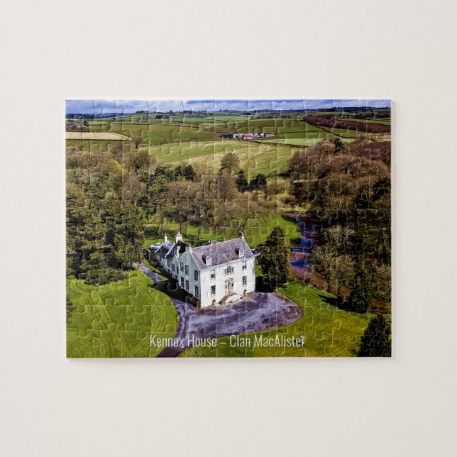 Scottish MacAlister Clan's Kennox House Aerial Jigsaw Puzzle (Horizontal)