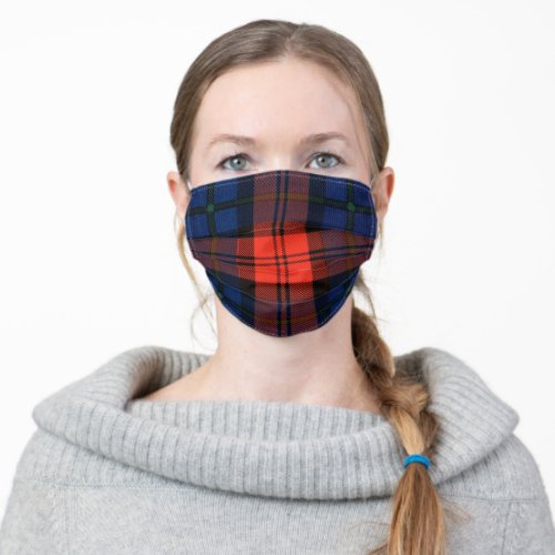 Scottish MacLachlan clan blue and red tartan Adult Cloth Face Mask