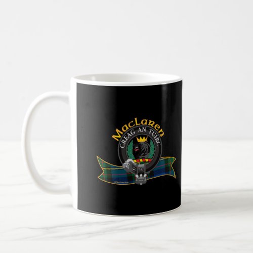 Scottish Maclaren Clan Tartan Crest Motto Creag An Coffee Mug