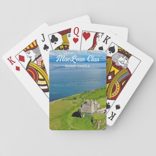 Scottish MacLean  MacLain Clan Duart Castle Playing Cards