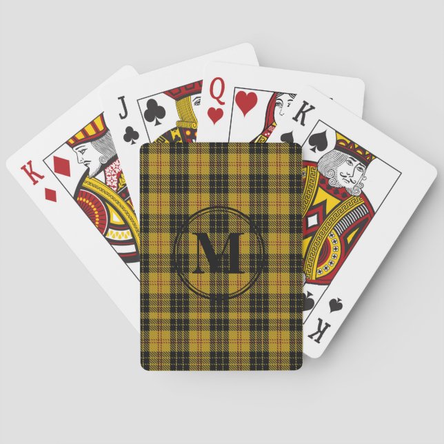 Scottish MacLeod Clan Monogram Name Poker Cards (Back)