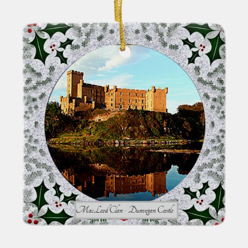 Scottish MacLeod Clans Dunvegan Castle Xmas Ceramic Ornament