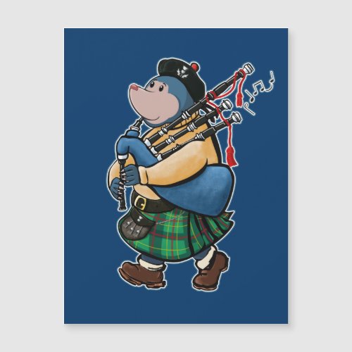 Scottish Mole Of Kintyre Marching With Bagpipes