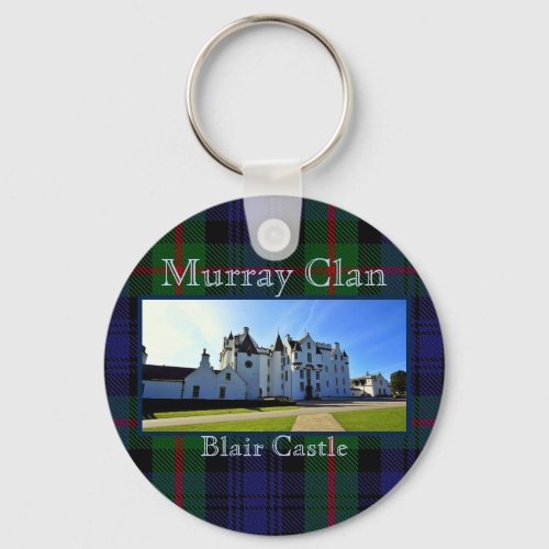 Scottish Murray Clan Tartan Blair Castle Keychain