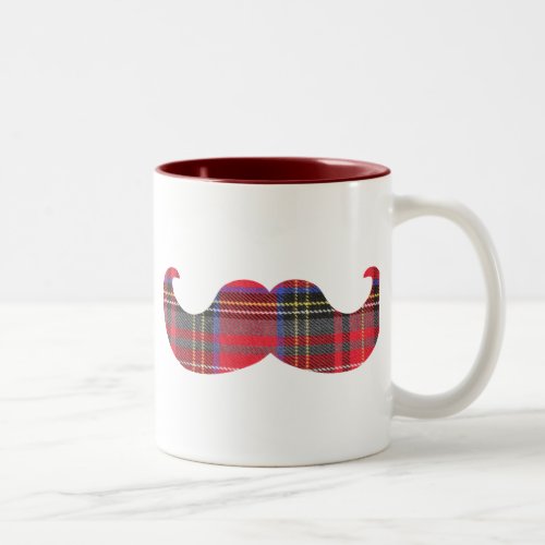 Scottish Mustache or scottache moustache Two_Tone Coffee Mug
