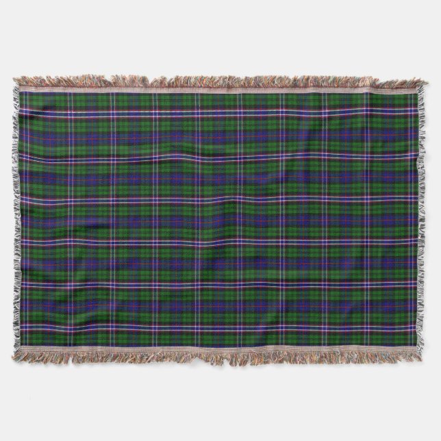 Scottish National Tartan Print Throw Blanket (Front)