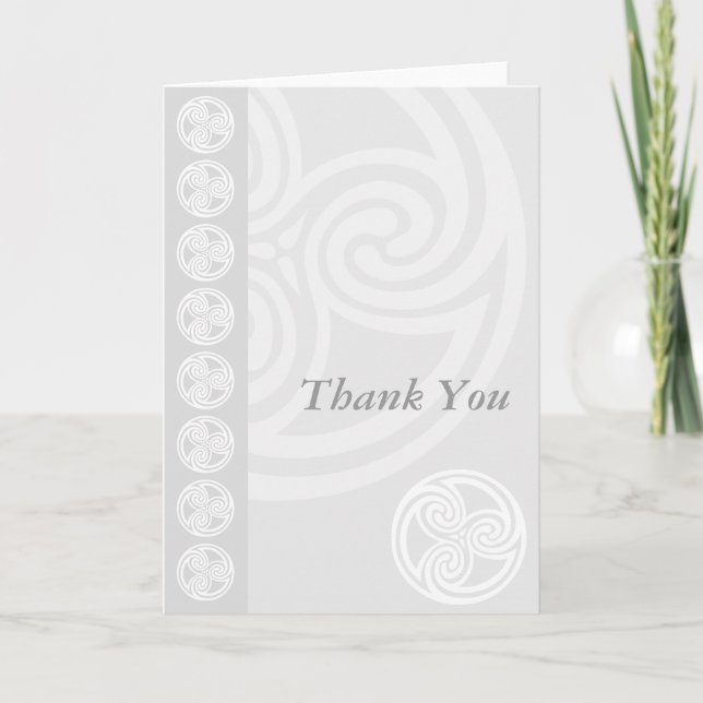 Scottish or Celtic Wedding Thank You Card (Front)
