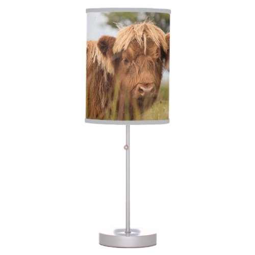 Scottish orange Highland cow Table Lamp