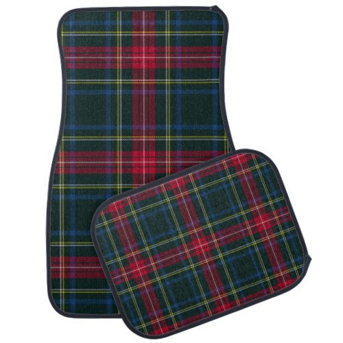 Scottish Pattern Red Green Plaid Tartan Car Floor Mat