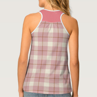 Scottish Pink and White Tartan Women's Tank Top