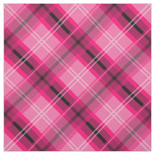Scottish pink plaid diagonal fabric
