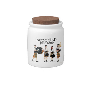 Scottish Pipe Band - Butterscotch Candy Jar