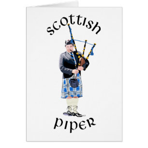 Scottish Piper - Blue Cards