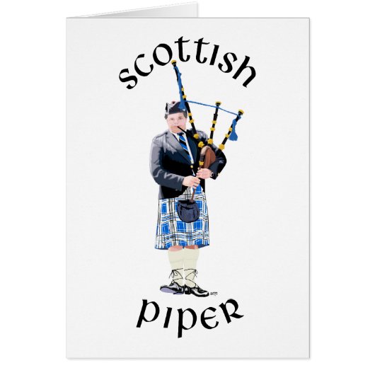 Scottish Piper - Blue Cards (Front)