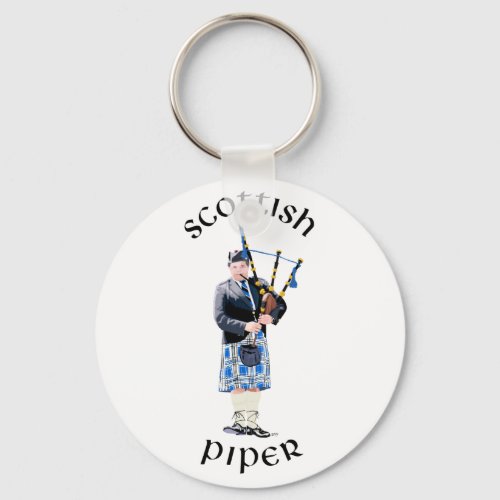 Scottish Piper _ Blue Keychain