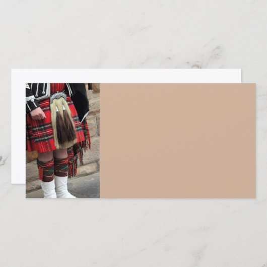 Scottish piper close up, traditional Scottish gift (Front/Back)