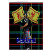 Scottish piper on tartan (Front)