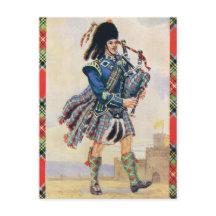 Scottish piper, the swing of the kilt