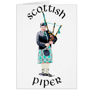 Scottish Piper - Turquoise Cards
