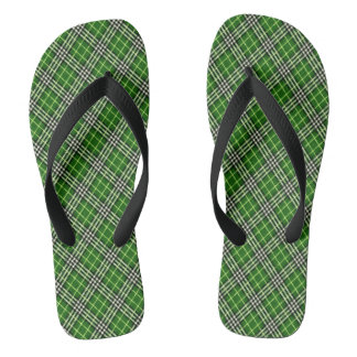 scottish plaid adult flip flops