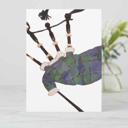 scottish plaid bagpipes (Standing Front)