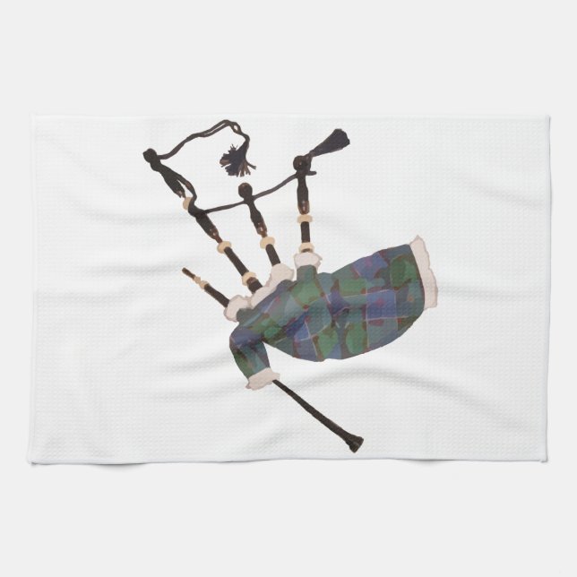 scottish plaid bagpipes towel (Horizontal)