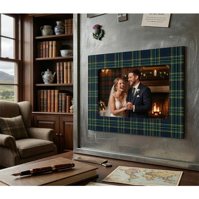 Scottish Plaid Blue and Green Tartan Magnetic Frame (Creator Uploaded)