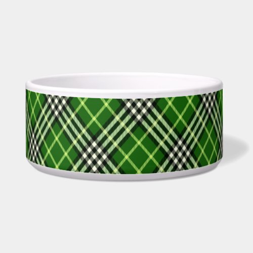 scottish plaid cat food bowl