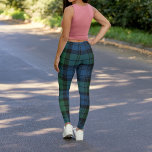 Scottish Plaid Clan Campbell Green Blue Tartan Leggings<br><div class="desc">Upgrade your traditional winter wardrobe with these bold,  darker,  and quality leggings featuring Campbell Scottish tartan plaid pattern. Great for the holidays and perfect for any winter activities,  training,  or workouts. Awesome Scottish Clan tartan design.</div>