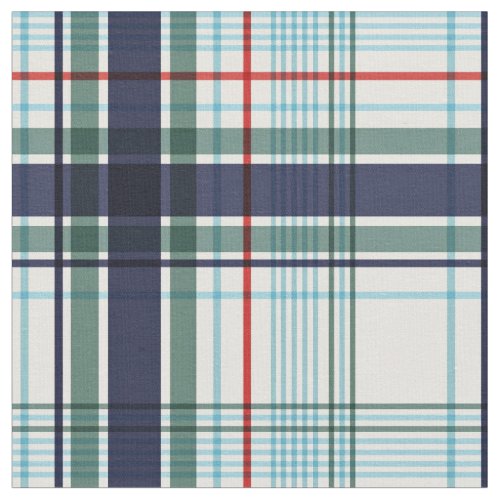 Scottish Plaid Large Check Pattern Bright Colors Fabric