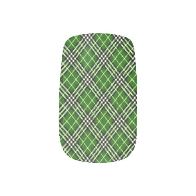 scottish plaid minx nail art (Left Thumb)