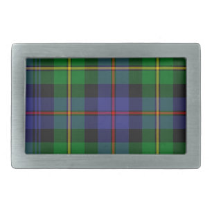 Scottish Plaid Pattern Belt Buckle