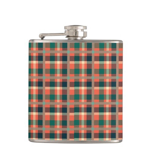Scottish Plaid Pattern Flask