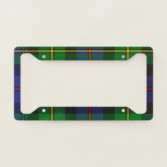 Scottish Plaid Pattern License Plate Frame (Front)