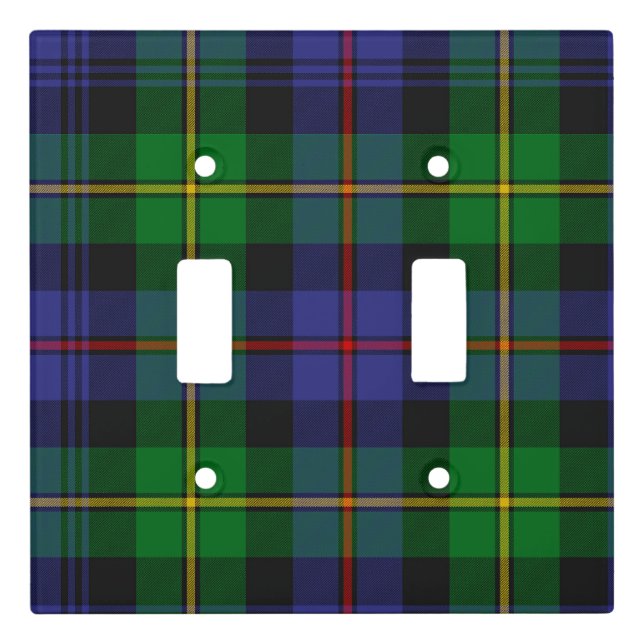 Scottish Plaid Pattern Light Switch Cover (Front)