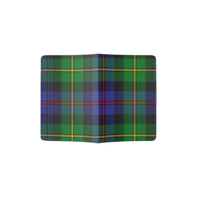 Scottish Plaid Pattern Passport Holder (Opened)