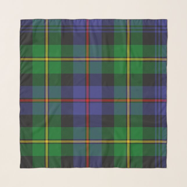 Scottish Plaid Pattern Scarf (Front (Horizontal))