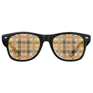 Scottish Plaid Tartan Yellow Red Black Pattern Retro Sunglasses