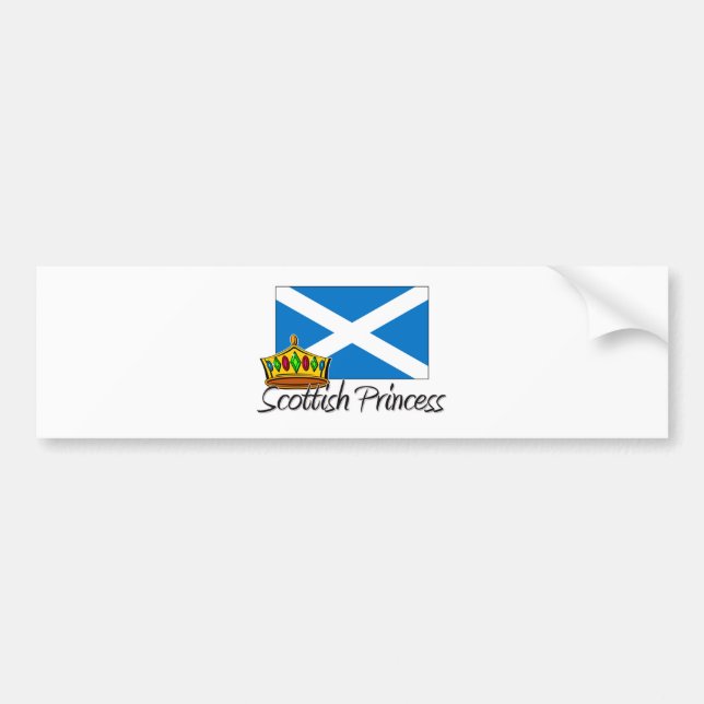 Scottish Princess Bumper Sticker (Front)