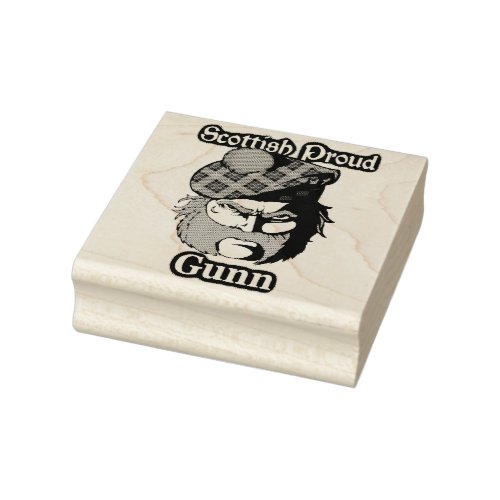 Scottish Proud Clan Gunn Art Rubber Stamp