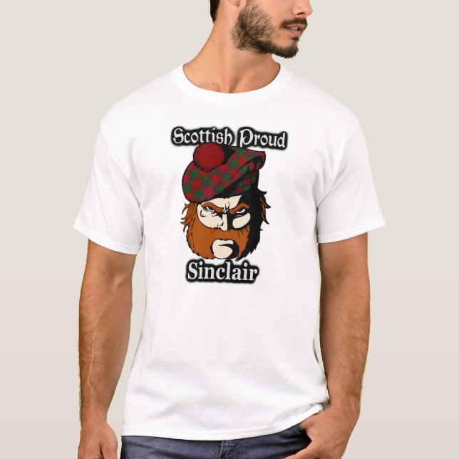 Scottish Proud Clan Sinclair Tartan T-Shirt (Front)