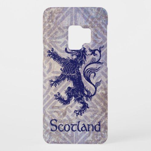 Scottish Rampant Lion Navy Blue Celtic Knot Case_Mate Samsung Galaxy S9 Case