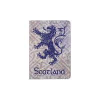 Scottish Rampant Lion Navy Blue Celtic Knot