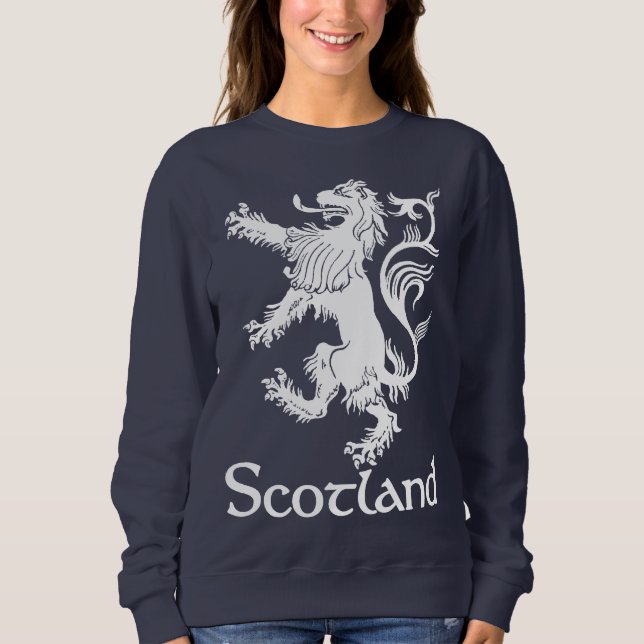Scottish Rampant Lion Navy Blue Sweatshirt (Front)