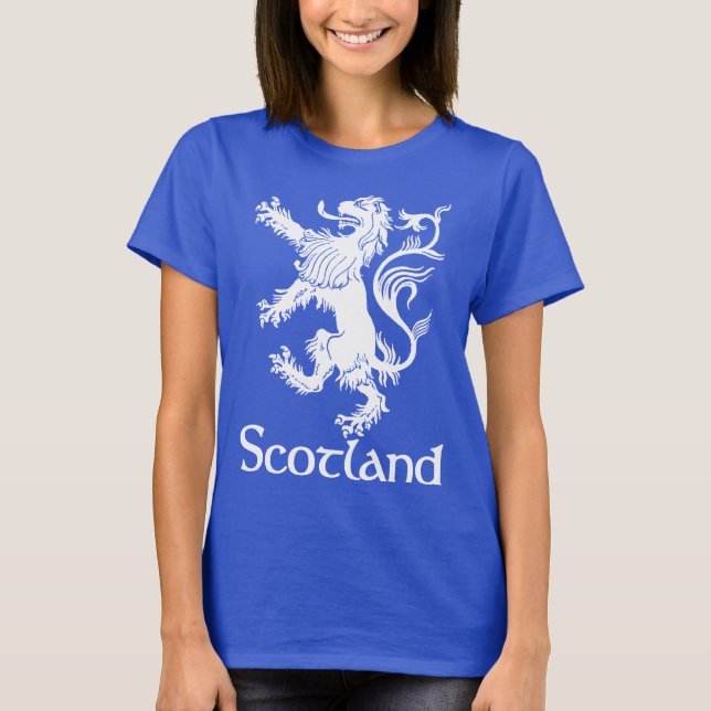 Scottish Rampant Lion Navy Blue T-Shirt (Front)