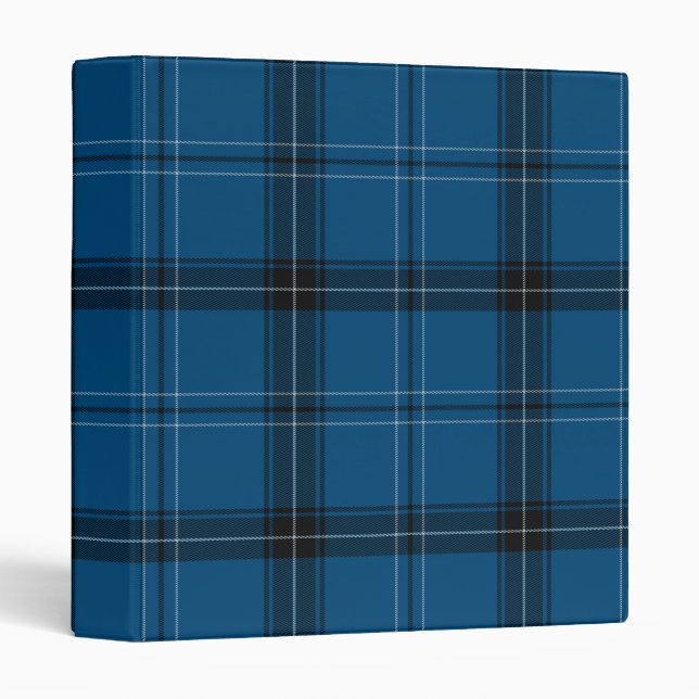 Scottish Ramsay Blue Tartan 3 Ring Binder (Front/Spine)