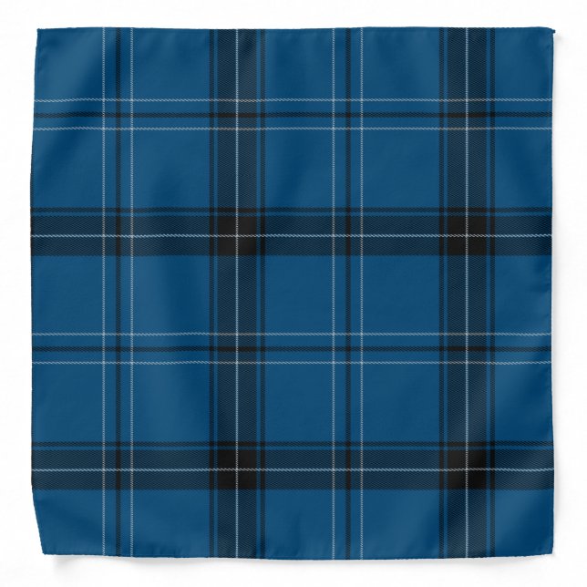 Scottish Ramsay Blue Tartan Bandana (Front)