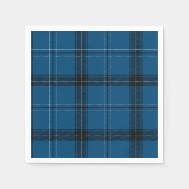 Scottish Ramsay Blue Tartan Napkins (Front)