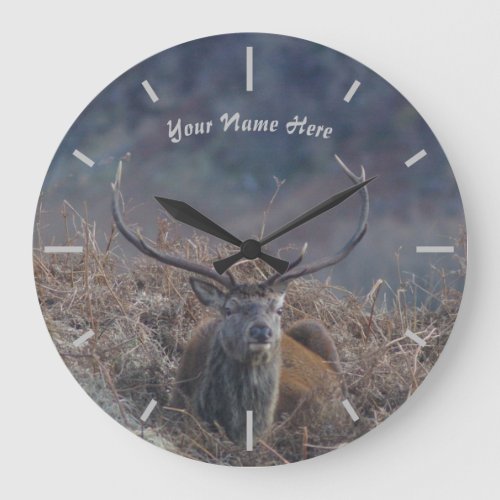 Scottish Red Deer Stag Large Clock