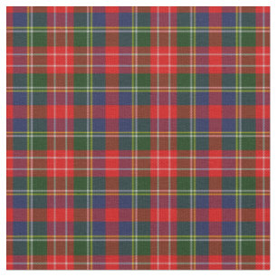 Scottish Red Green Plaid Tartan Fabric